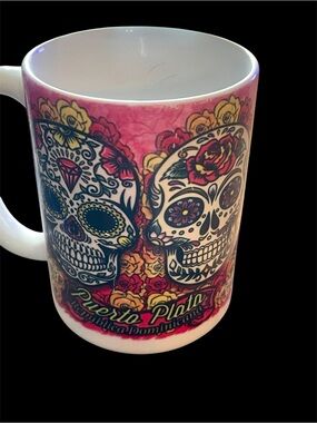 Sugar Skull Coffee Cup Dominican Republic By Cuppa Mugs Floral Caribbean